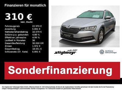 Brillantsilber metallic Gebraucht 2022 Skoda Superb Ambition Kombi | 22.970 € (Guter Preis)