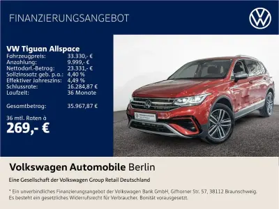 Gebraucht VW Tiguan Allspace Elegance 150 PS (110 kW) 2022 Rot SUV