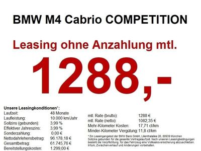 gebraucht BMW M4 Cabriolet COMPETITION +AKTION+