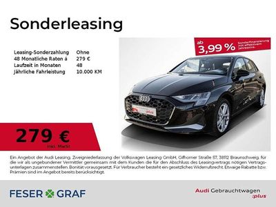 Mythosschwarz metallic Gebraucht 2025 Audi A3 Advanced Plus Limousine | 28.990 € (Superpreis)