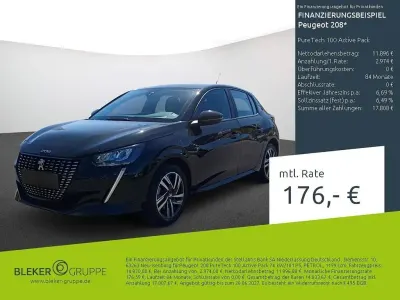 Gebraucht Peugeot 208 Active 101 PS (74 kW) 2023 Schwarz Kleinwagen