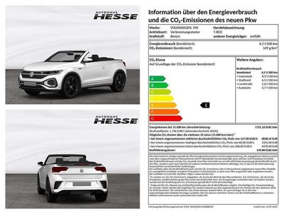 Neu VW T-Roc Cabriolet R-line 150 PS (110 kW) 2025 Pure white / schwarz Cabrio