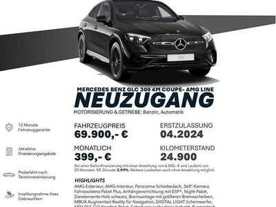 Gebraucht Mercedes GLC300 AMG line 281 PS (206 kW) 2024 Schwarz Limousine
