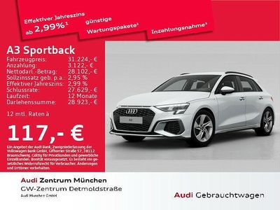 Gebraucht Audi A3 S-Line 150 PS (110 kW) 2024 Weiß Limousine
