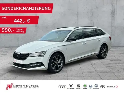 Gebraucht Skoda Superb SportLine 200 PS (147 kW) 2022 Moonweiß perleffekt Kombi