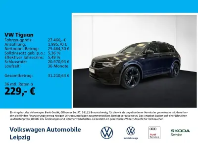 Gebraucht VW Tiguan R-line 150 PS (110 kW) 2021 Schwarz SUV