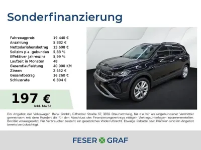 Gebraucht VW T-Cross Life 95 PS (69 kW) 2025 Schwarz SUV