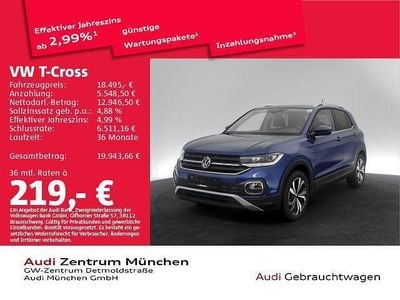 Gebraucht VW T-Cross Style 110 PS (80 kW) 2022 Blau SUV