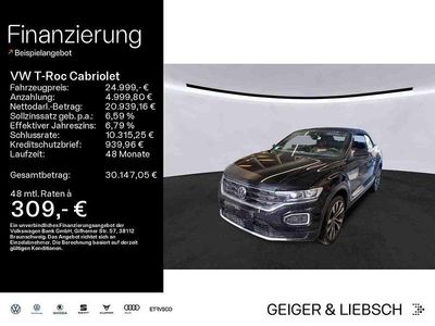 Gebraucht VW T-Roc Cabriolet Style 150 PS (110 kW) 2021 Deep black perleffekt/schwarz Cabrio