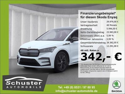Gebraucht Skoda Enyaq iV RS 219 kW (299 PS) 2023 Moonweiss metallic SUV