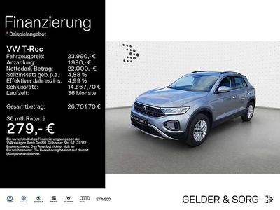 Gebraucht VW T-Roc Life 150 PS (110 kW) 2023 Pyrit silber metallic SUV