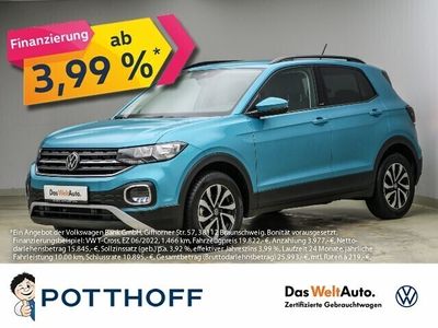 gebraucht VW T-Cross - 1.0 TSI Active Navi ACC LaneAssist Klima