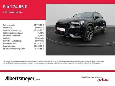 Gebraucht Audi Q3 S-Line 110 PS (80 kW) 2021 Schwarz SUV