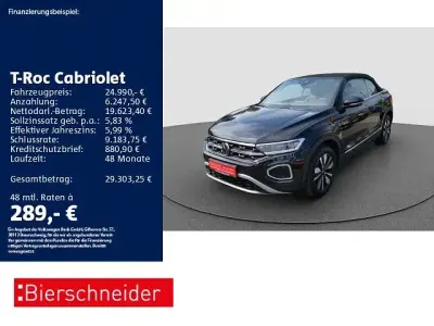 Gebraucht VW T-Roc Cabriolet Goal 116 PS (85 kW) 2025 Schwarz Cabrio