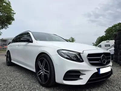 Brugt Mercedes E220 AMG line 194 HK (142 kW) 2018 Hvid Stationcar