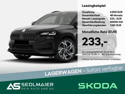 Neu Skoda Karoq SportLine 150 PS (110 kW) 2025 Schwarz (blackmagic perleffekt) SUV