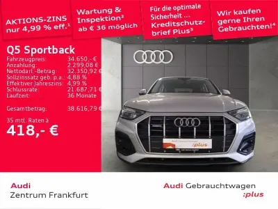 Brugt Audi Q5 Sportback Advanced 299 HK (219 kW) 2022 Sølv SUV