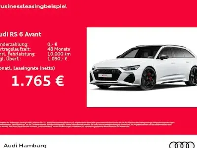 Ny Audi RS6 Ambiente 600 HK (441 kW) 2026 Hvid Stationcar