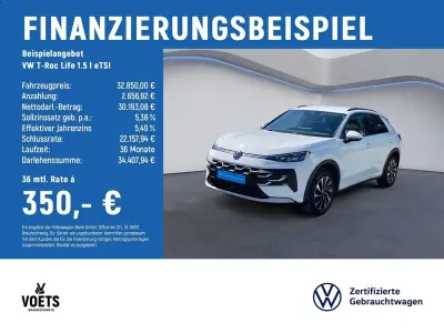Gebraucht VW T-Roc Life 116 PS (85 kW) 2026 Weiß SUV