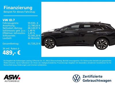 Grenadillschwarz metallic Gebraucht 2025 VW ID.7 GTX Kombi | 59.930 € (Teuer)