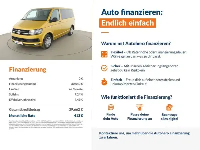 Używany VW Multivan Trendline 150 KM (110 kW) 2019 Żółty Minivan
