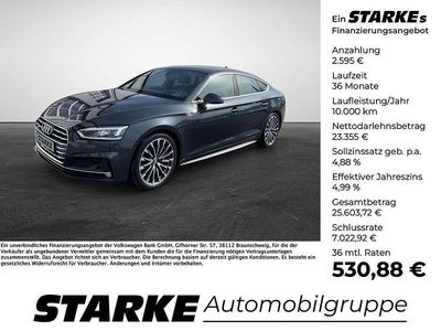 Gebraucht Audi A5 Sportback Sport 190 PS (139 kW) 2018 Manhattangrau metallic Kleinwagen