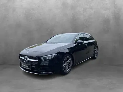 Gebraucht Mercedes A200 AMG line 150 PS (110 kW) 2020 Nachtschwarz uni Limousine