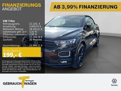 Gebraucht VW T-Roc Cabriolet R-line 150 PS (110 kW) 2021 Schwarz Cabrio