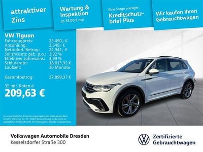 0q pure white Gebraucht 2021 VW Tiguan R-line SUV | 25.490 € (Superpreis)