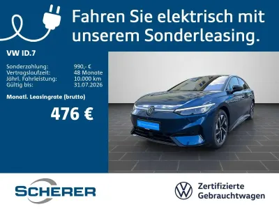 Gebraucht VW ID.7 IQ Drive 210 kW (286 PS) 2025 Aquamarinblau metallic Limousine