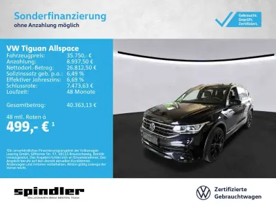 Gebraucht VW Tiguan Allspace R-line 200 PS (147 kW) 2022 Deep black perleffekt SUV
