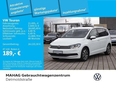 Pure white Gebraucht 2021 VW Touran Active Van / Kleinbus | 21.495 € (Guter Preis)