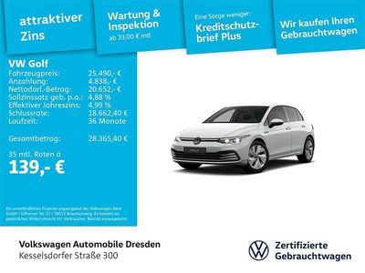 Gebraucht VW Golf VIII Style 131 PS (96 kW) 2024 Pure white Limousine