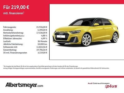 Second-hand Audi A1 Sportback S-Line 150 CP (110 kW) 2021 Galben Hatchback