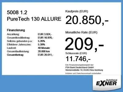 Gebraucht Peugeot 5008 Allure 131 PS (96 kW) 2023 Schwarz perla SUV
