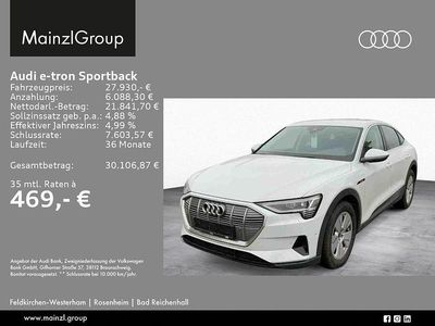 Gebraucht Audi e-tron Sportback Comfort 230 kW (313 PS) 2022 Weiß SUV