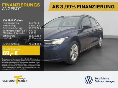Usata VW Golf VII Life 150 CV (110 kW) 2021 Blu Station wagon
