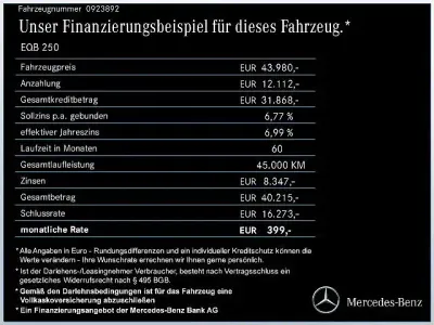 Gebraucht Mercedes EQB250 139 kW (190 PS) 2025 SUV