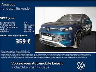 Neu VW Tayron Elegance 150 PS (110 kW) 2025 Blau (nightshade blue metallic) SUV