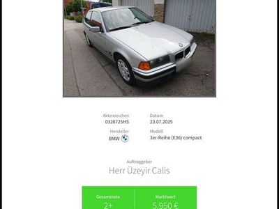 Gebraucht BMW 316 102 PS (75 kW) 1994 Silber Coupé