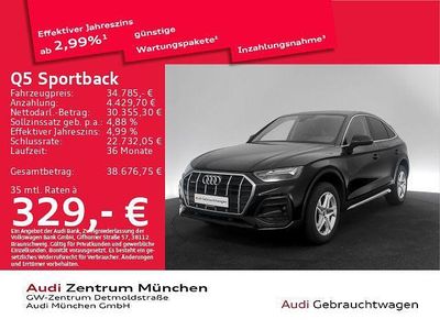Second-hand Audi Q5 Sportback Advanced 204 CP (150 kW) 2023 Negru SUV