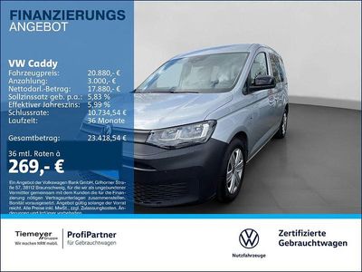 Gebraucht VW Caddy Basis 75 PS (55 kW) 2021 Silber Van / Kleinbus