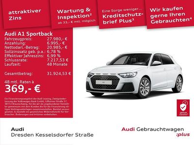 Gletscherweiß metallic Gebraucht 2024 Audi A1 Sportback Ambiente Kleinwagen | 27.980 € (Fairer Preis)