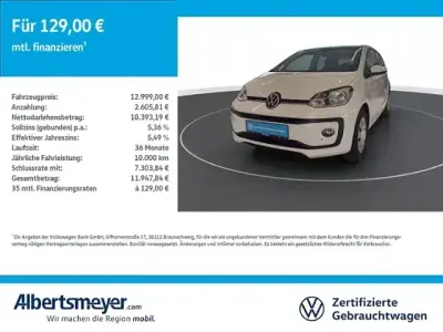 Gebraucht VW up! Move 65 PS (47 kW) 2022 Weiß Kleinwagen