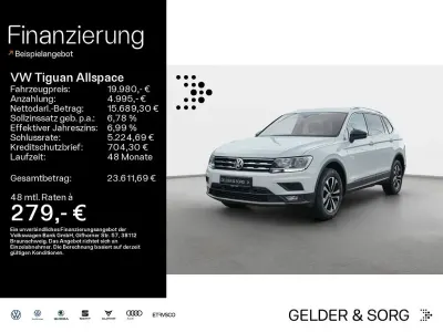 Gebraucht VW Tiguan Allspace IQ Drive 150 PS (110 kW) 2019 Weiß SUV