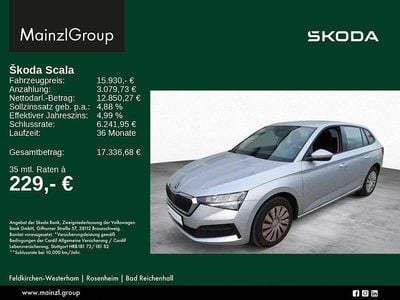 Gebraucht Skoda Scala Active 95 PS (69 kW) 2022 Brillantsilber metallic Kleinwagen