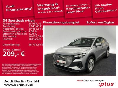 Gebraucht Audi Q4 Sportback e-tron Comfort 125 kW (170 PS) 2023 Silber SUV