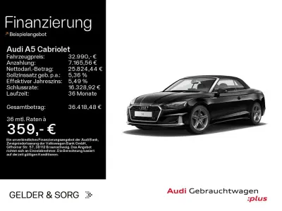 Gebraucht Audi A5 Cabriolet Ambiente 204 PS (150 kW) 2022 Mythosschwarz metallic Cabrio