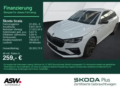 Gebraucht Skoda Scala Tour 150 PS (110 kW) 2025 Moonweiss metallic Kleinwagen