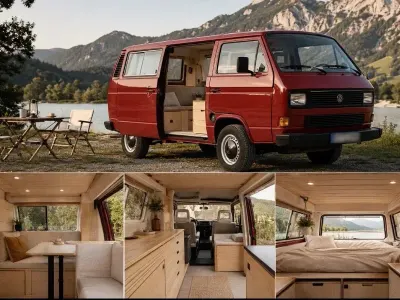 Gebraucht VW Multivan 82 PS (60 kW) 1984 Rot Van / Kleinbus